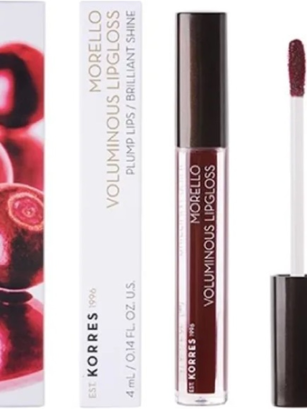 Korres Morello Voluminous Lipgloss in Bloody Cherry (Deep Berry Wine) NIB